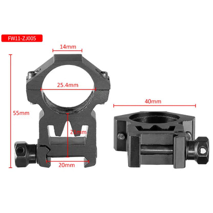 2PCS 25.4mm/30mm Rifle Scope Ring Medium Profile Scope Mount 11mm/20mm Picatinny Dovetail Scope Rail Mount Hunting Caza