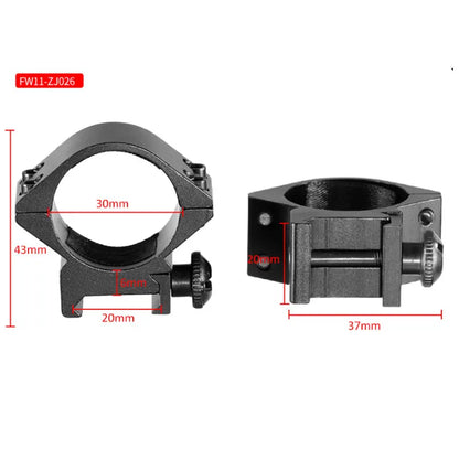 2PCS 25.4mm/30mm Rifle Scope Ring Medium Profile Scope Mount 11mm/20mm Picatinny Dovetail Scope Rail Mount Hunting Caza