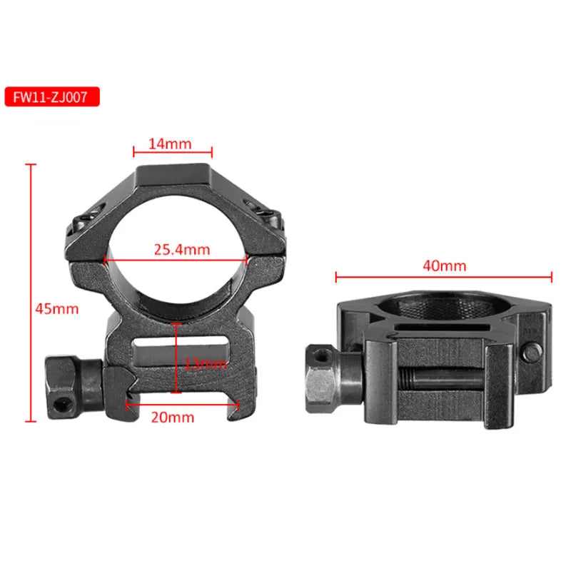 2PCS 25.4mm/30mm Rifle Scope Ring Medium Profile Scope Mount 11mm/20mm Picatinny Dovetail Scope Rail Mount Hunting Caza