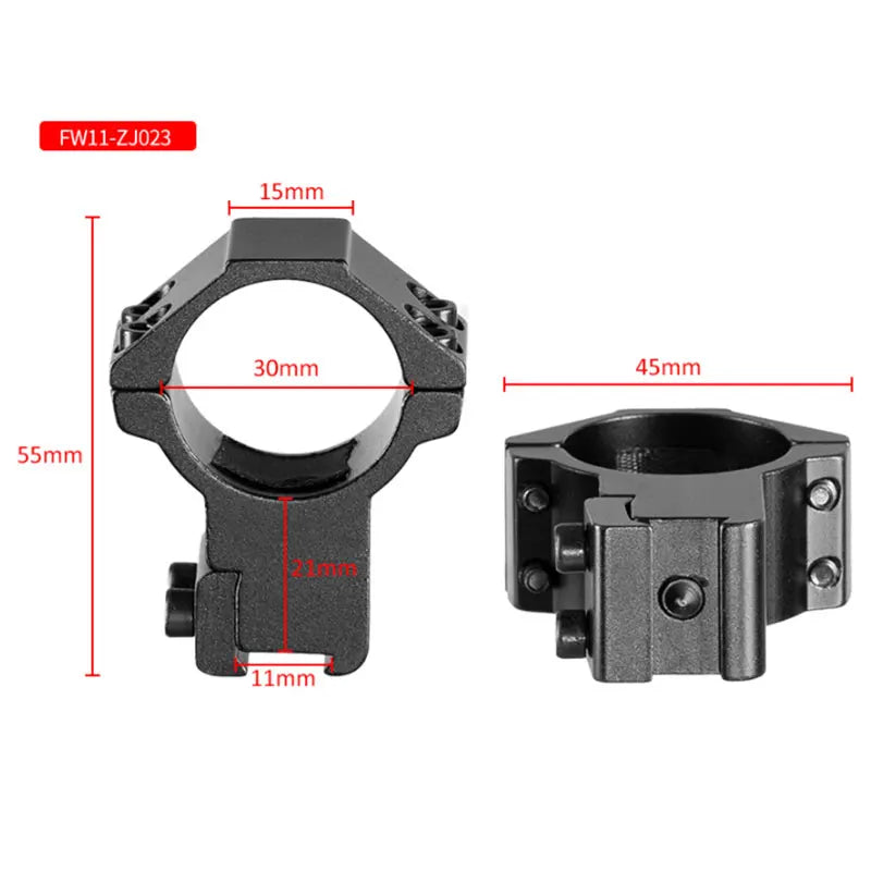 2PCS 25.4mm/30mm Rifle Scope Ring Medium Profile Scope Mount 11mm/20mm Picatinny Dovetail Scope Rail Mount Hunting Caza