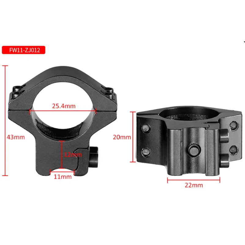 2PCS 25.4mm/30mm Rifle Scope Ring Medium Profile Scope Mount 11mm/20mm Picatinny Dovetail Scope Rail Mount Hunting Caza