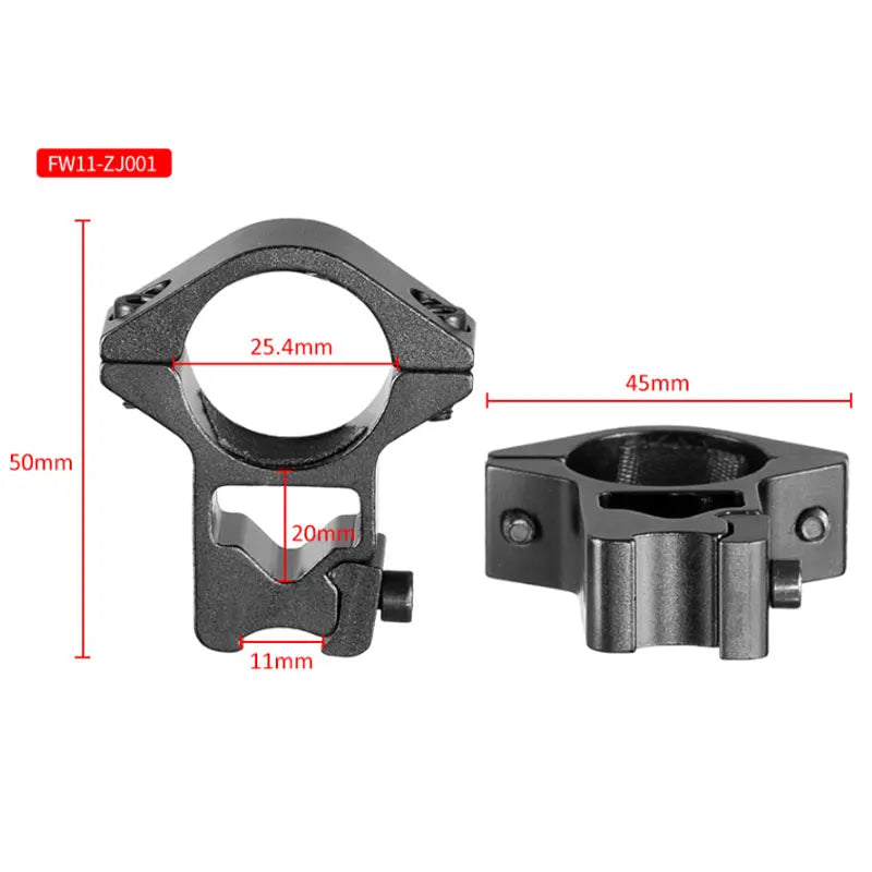 2PCS 25.4mm/30mm Rifle Scope Ring Medium Profile Scope Mount 11mm/20mm Picatinny Dovetail Scope Rail Mount Hunting Caza