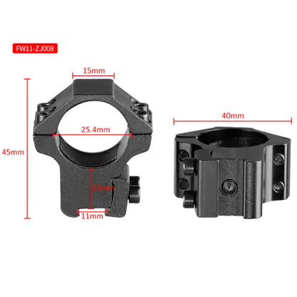 2PCS 25.4mm/30mm Rifle Scope Ring Medium Profile Scope Mount 11mm/20mm Picatinny Dovetail Scope Rail Mount Hunting Caza