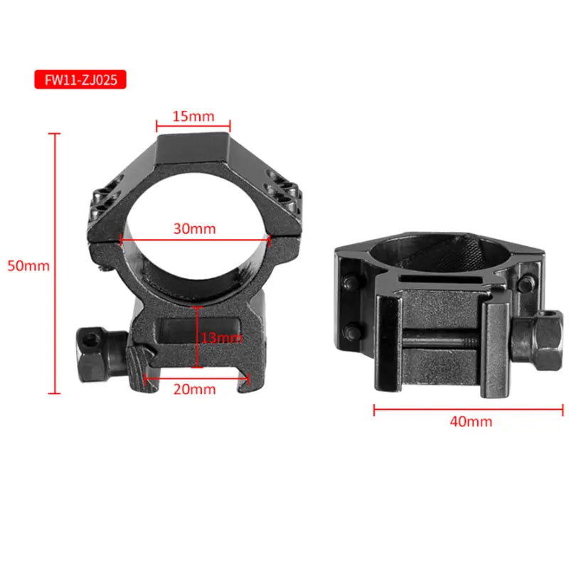 2PCS 25.4mm/30mm Rifle Scope Ring Medium Profile Scope Mount 11mm/20mm Picatinny Dovetail Scope Rail Mount Hunting Caza