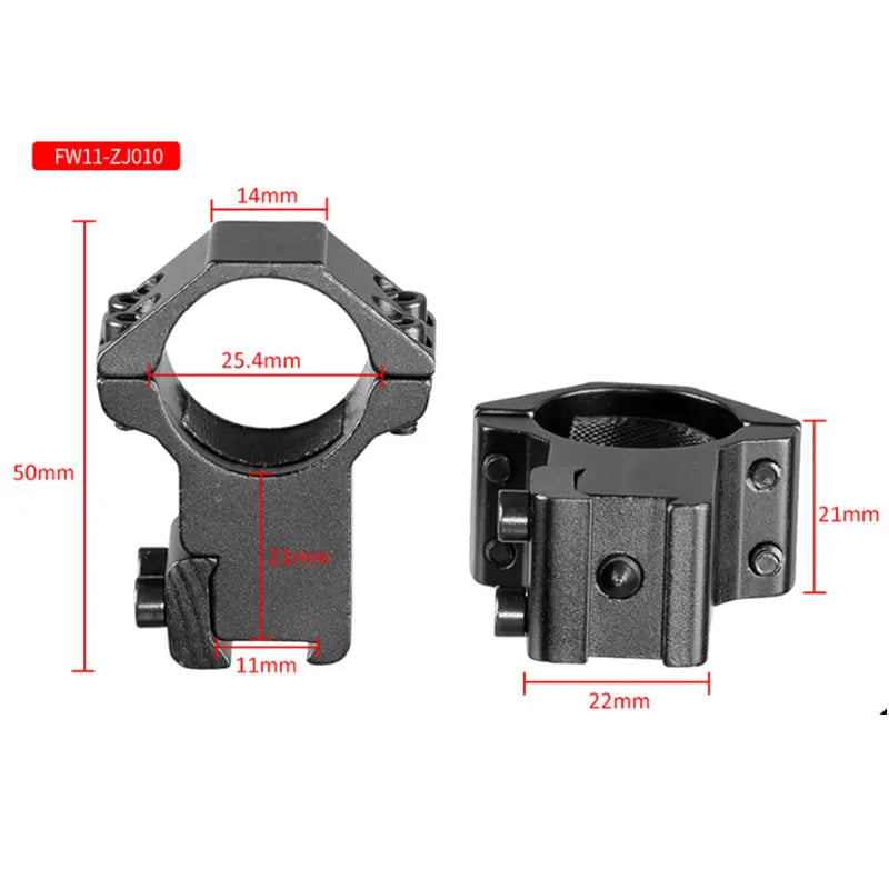 2PCS 25.4mm/30mm Rifle Scope Ring Medium Profile Scope Mount 11mm/20mm Picatinny Dovetail Scope Rail Mount Hunting Caza