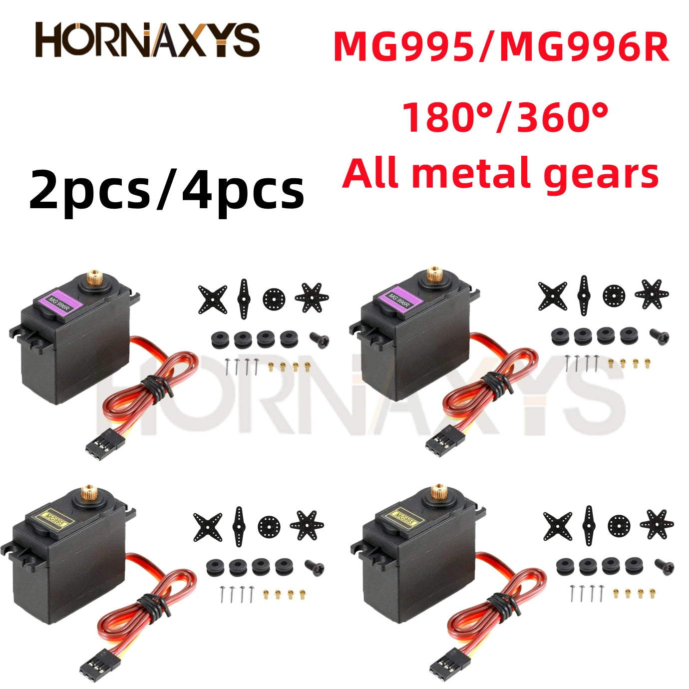 2PCS/4PCS 13KG 15KG Servos Digital MG995 MG996R Servo All Metal Gear for JR Car RC Model Helicopter Boat Arduino UNO DIY