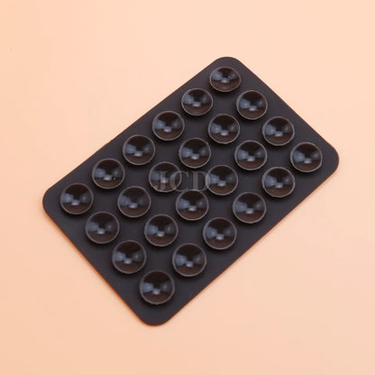 PC 2PCS Double Side Silicone Pad For Mobile Phone Fixture Suction Cup Backed Adhesive Silicone Rubber Sucker Pad For Fixed Pad