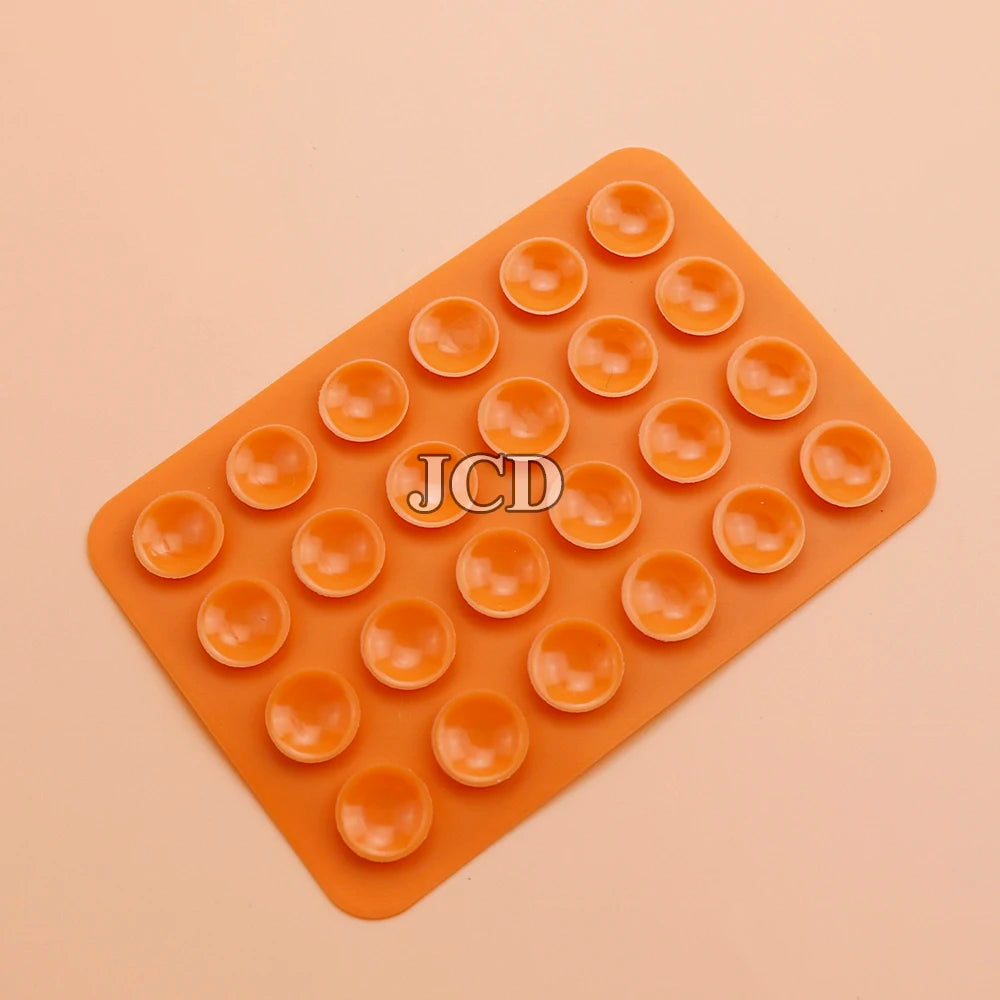 PC 2PCS Double Side Silicone Pad For Mobile Phone Fixture Suction Cup Backed Adhesive Silicone Rubber Sucker Pad For Fixed Pad