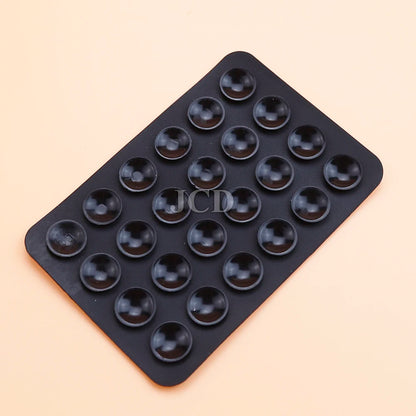 PC 2PCS Double Side Silicone Pad For Mobile Phone Fixture Suction Cup Backed Adhesive Silicone Rubber Sucker Pad For Fixed Pad