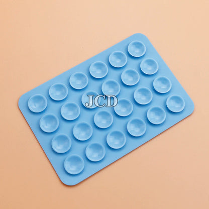 PC 2PCS Double Side Silicone Pad For Mobile Phone Fixture Suction Cup Backed Adhesive Silicone Rubber Sucker Pad For Fixed Pad