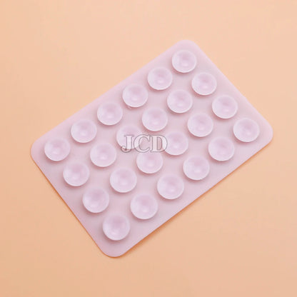 PC 2PCS Double Side Silicone Pad For Mobile Phone Fixture Suction Cup Backed Adhesive Silicone Rubber Sucker Pad For Fixed Pad