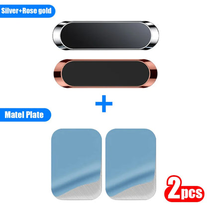 PC 2PCS Magnetic Car Phone Holder Magnet Mount Mobile Cell Phone Stand Telefon GPS Support For iPhone Xiaomi MI Samsung LG