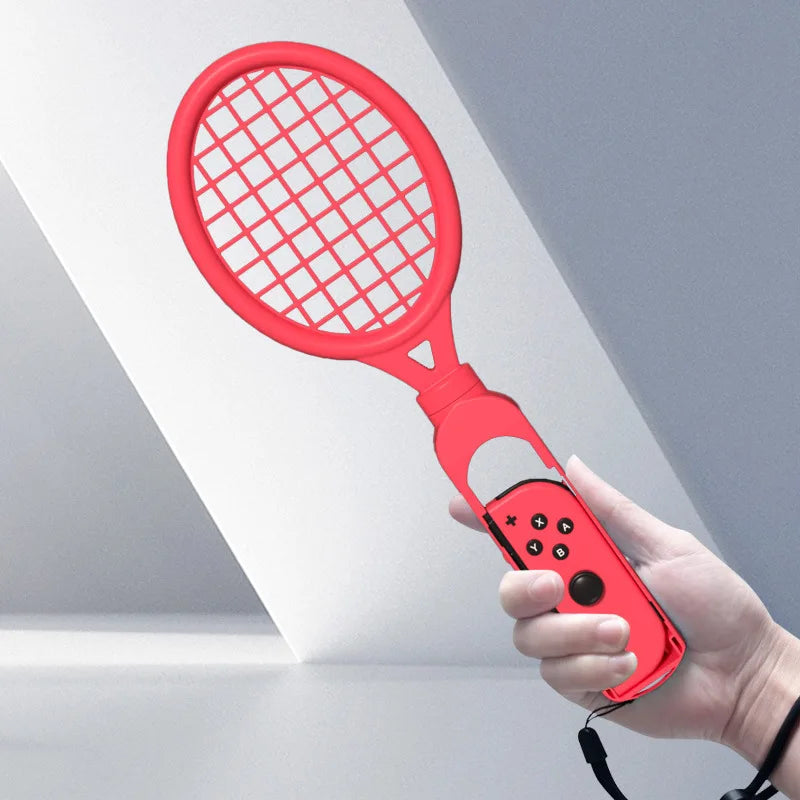 2PCS Tennis Racket For Nintendo Switch/Switch OLED Joy-Con Controller Wrist Strap For Mario Tennis Racquet Grip Game Accessories