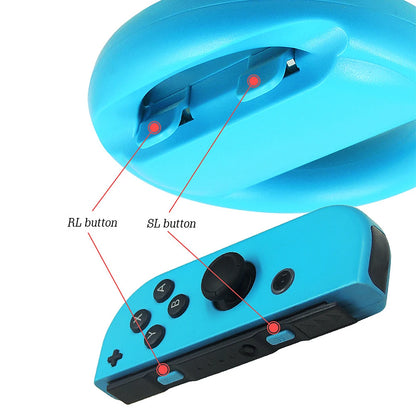 2Pcs Left Right Game Steering Wheel Controller Handle Holder Grip JoyCon Controller Gamepad For Nintendo Switch OLED Accessories