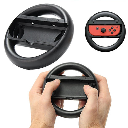 2Pcs Left Right Game Steering Wheel Controller Handle Holder Grip JoyCon Controller Gamepad For Nintendo Switch OLED Accessories