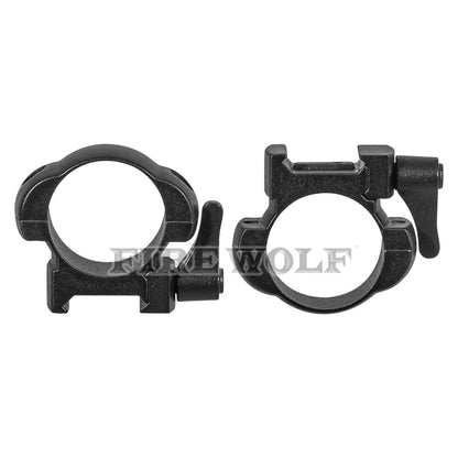 2Pcs /Set Steel Scope 30mm Rings Quick Release Low Medium High Profile For 20mm Rail Hunting Scopes Ring Mount