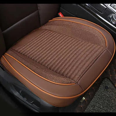 New New Flax Car Seat Cover Cushion 3D Surrounded Leather Line Front Protec