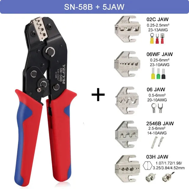 New Crimping Tools SN58B Pliers Interchangeable Jaw For XH254DuPont25428486