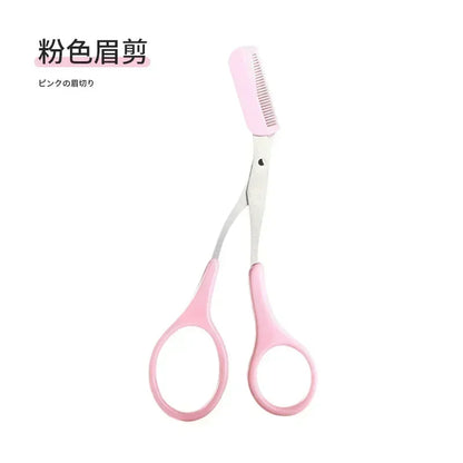 2pc/1 Safe Eyebrow Trimmer Makeup Tools Stainless Steel Eyebrow Scissors with Comb Removal Shaver Eyebrows Shaping Makeup tools