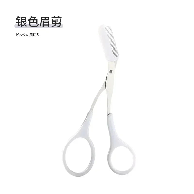 2pc/1 Safe Eyebrow Trimmer Makeup Tools Stainless Steel Eyebrow Scissors with Comb Removal Shaver Eyebrows Shaping Makeup tools