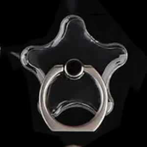 PC 2pcs s Finger Ring Mobile Phone Smartphone Stand Holder Round Phone Ring Transparent Heart holder Star Socket Car Mount Stand