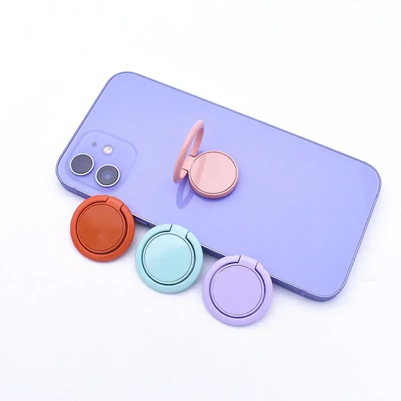 PC 2pcs Macaron Solid Color Phone Ring Buckle Holder Mobile Phone Stand Holder Phone-Grip CellPhone Accessories Phone-Ring Gift