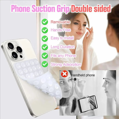 PC 3/1Pcs Double Side Silicone Suction Pad  Mobile Phone Fixture Suction Cup  Samsung iPhone Rubber Sucker Pads  Mirror