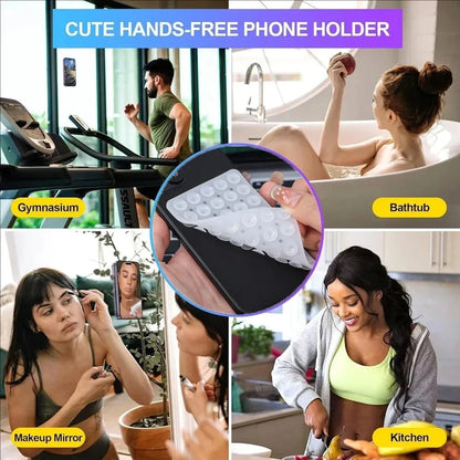 PC 3/1Pcs Double Side Silicone Suction Pad  Mobile Phone Fixture Suction Cup  Samsung iPhone Rubber Sucker Pads  Mirror