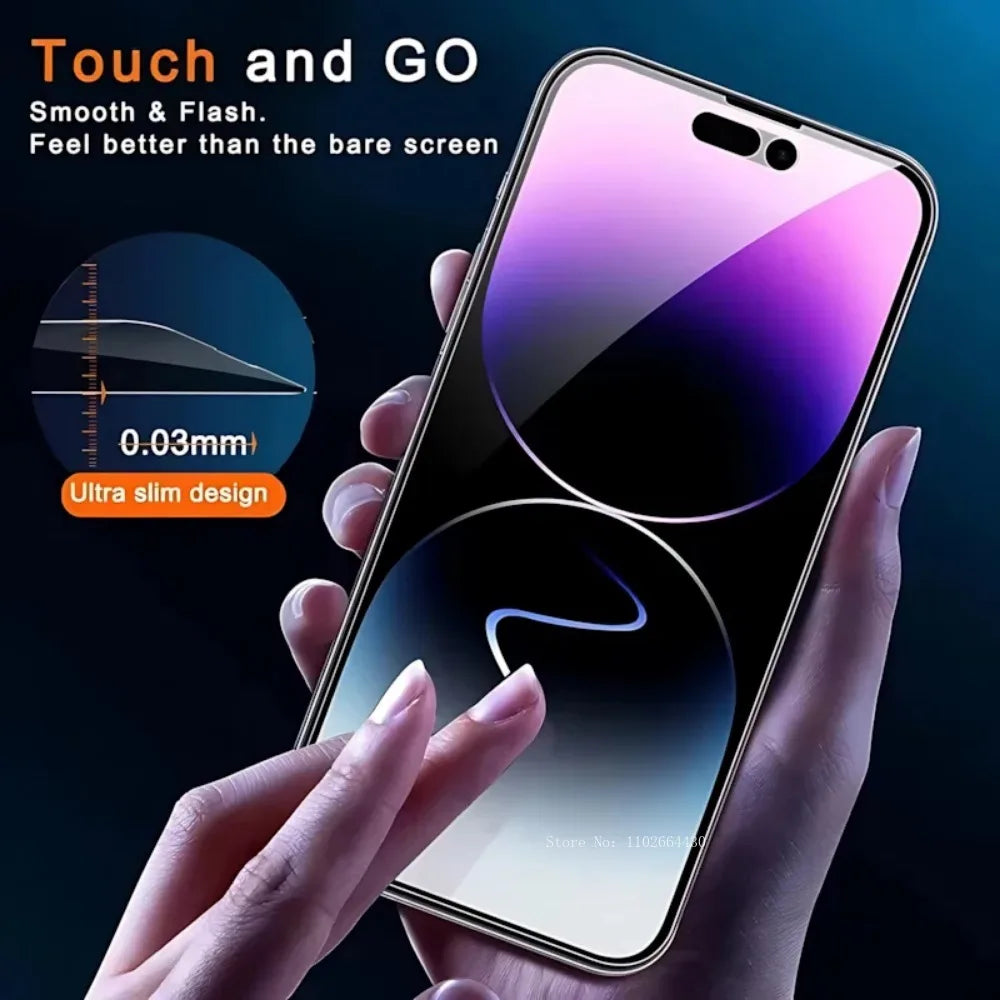 PC 3-1Pcs Upgraded Privacy Tempered Glass Films  IPhone 16 15 14 13 Pro Max Phone Front Screen Protection Anti Peeping HD Hard