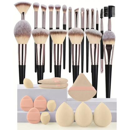 3-20PCS Makeup Brushes Set Foundation Eye Shadow Blush Highlighter Concealer Brush Female Beauty Tool Beauty Sponges Thumb Puffs