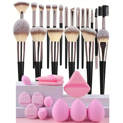 3-20PCS Makeup Brushes Set Foundation Eye Shadow Blush Highlighter Concealer Brush Female Beauty Tool Beauty Sponges Thumb Puffs