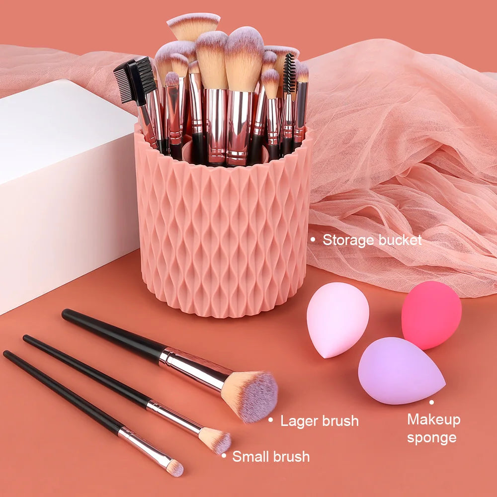 3-20PCS Makeup Brushes Set Foundation Eye Shadow Blush Highlighter Concealer Brush Female Beauty Tool Beauty Sponges Thumb Puffs