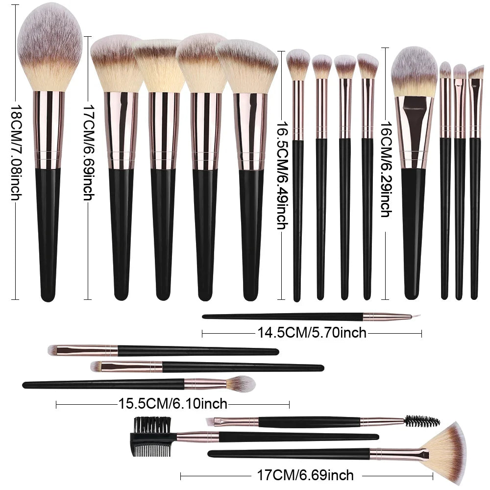 3-20PCS Makeup Brushes Set Professional Eyeshadow Foundation Concealer Blending Blush Brush Kabuki Soft Fluffy Women Beauty Tool