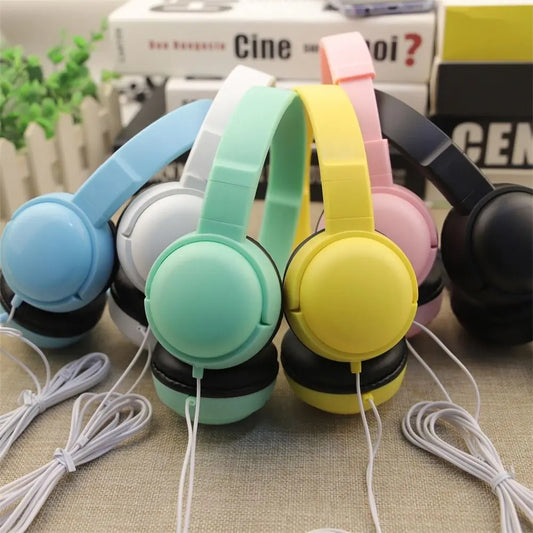 PC3.5mm Adjustable Headphones Kids Over Ear Stereo Headband Gaming Girl Gif