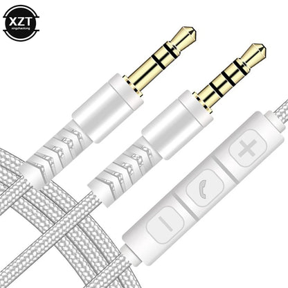 PC3.5mm Jack Male to Male Audio Cable Speaker Line Stereo Aux Cable with Mi