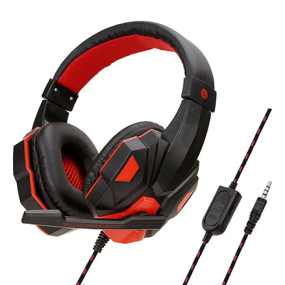 PC3.5mm Wired Gaming Headphones With Microphone 120° Adjustable PC Bass Ste