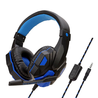 PC3.5mm Wired Gaming Headphones With Microphone 120° Adjustable PC Bass Ste