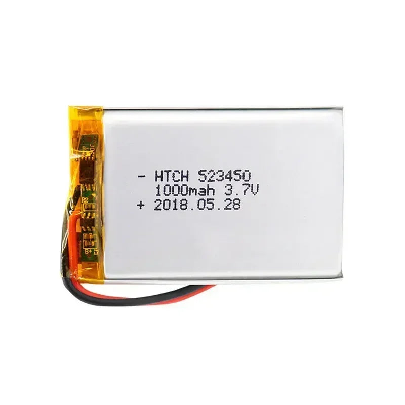 3.7V 1000mAh 523450 Polymer Lithium Rechargeable Battery Li-ion Battery for Smart Phone DVD MP3 MP4 Led Lamp