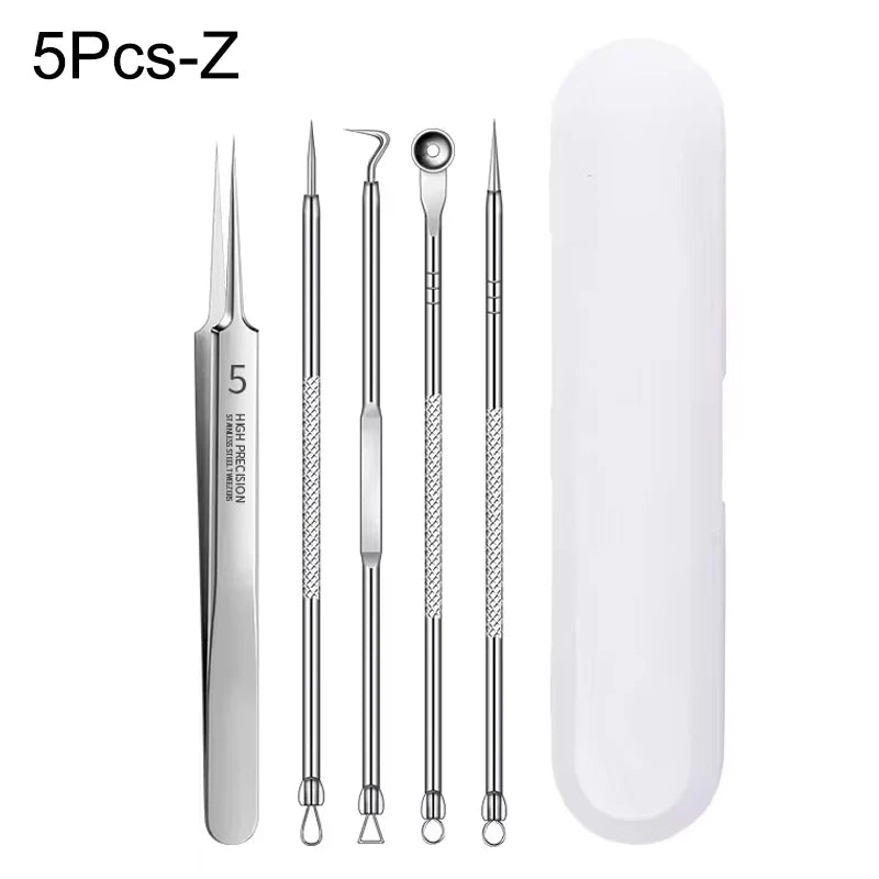 3-8pcs Stainless Steel Acne Needles Blackhead Remover Tools Pore Cleansing Tools Professional Facial Care Beauty Tools