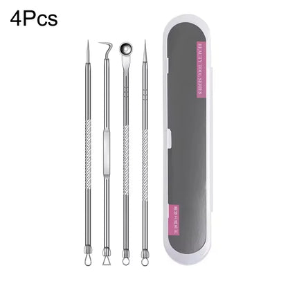 3-8pcs Stainless Steel Acne Needles Blackhead Remover Tools Pore Cleansing Tools Professional Facial Care Beauty Tools