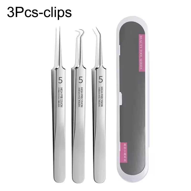 3-8pcs Stainless Steel Acne Needles Blackhead Remover Tools Pore Cleansing Tools Professional Facial Care Beauty Tools