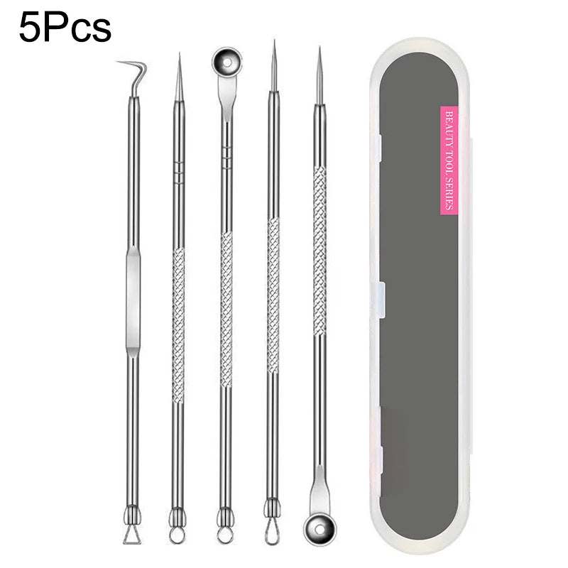 3-8pcs Stainless Steel Acne Needles Blackhead Remover Tools Pore Cleansing Tools Professional Facial Care Beauty Tools