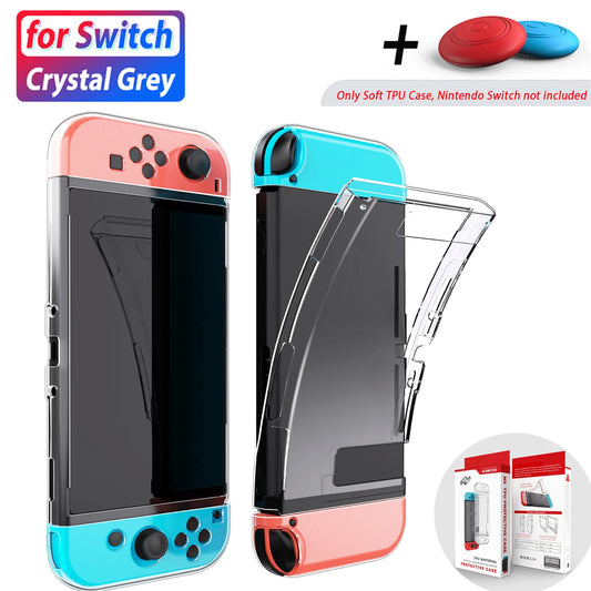 3 In 1 Protective Case Cover Dockable Clear Shock-Absorption Anti-Scratch Protector  Nintendo Switch Tpu Soft Joy-Con Case