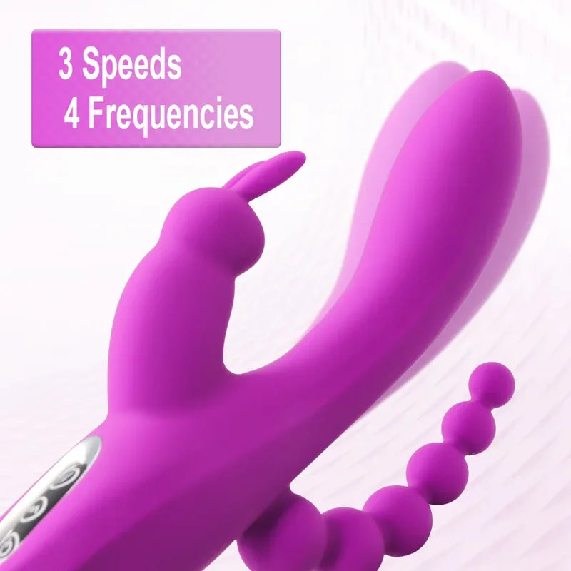 Gtooza3 In 1  Rabbit Vibrators Woman  Massage Anal Beads Sex Toys  Adults G-Spot Stimulation Female Masturbator gtooza.com