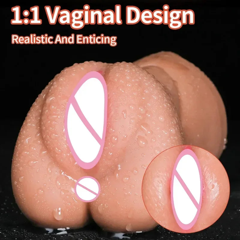 3 in 1 Artificial Male Masturbator Cup Realistic Vaginal Real Oral Vagina Anal Silicone Ass Sex Toys  Men Masturbation