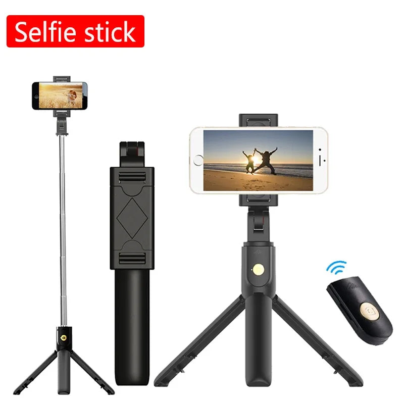 PC3 in 1 Mini Wireless Bluetooth Selfie Stick With Shutter Remote Tripod Fo