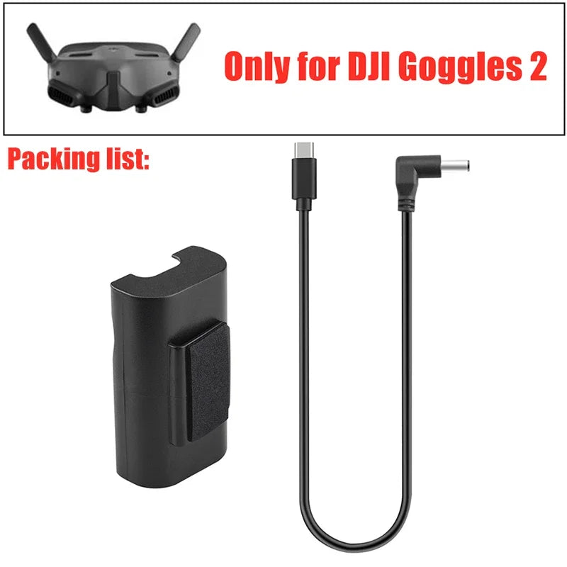 30/130CM Power Charging Cable  DJI FPV Goggles 2/V2 Fast Charge Mobile Pwoer Supply Cable  DJI FPV Goggles 2/V2