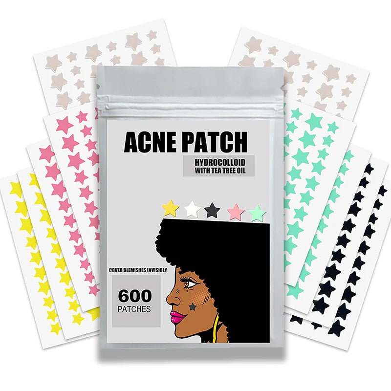 300/600/1200 PCS/SET Star Pimple Patch Acne Colorful Invisible Acne Removal Skin Care Stickers Concealer Face Spot Beauty