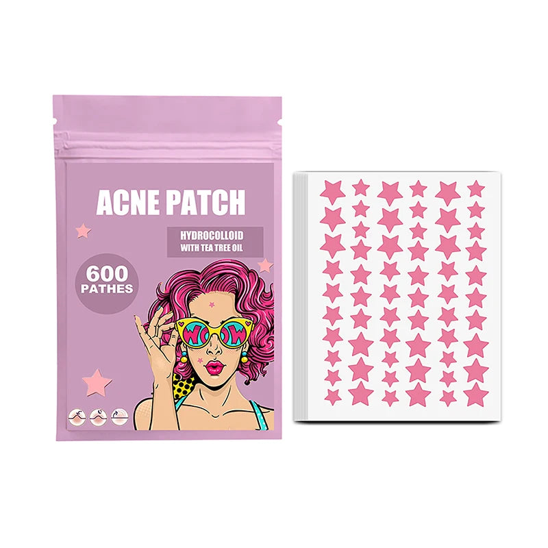 300/600/1200 PCS/SET Star Pimple Patch Acne Colorful Invisible Acne Removal Skin Care Stickers Concealer Face Spot Beauty