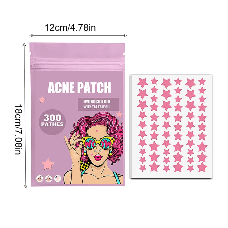 300/600/1200 PCS/SET Star Pimple Patch Acne Colorful Invisible Acne Removal Skin Care Stickers Concealer Face Spot Beauty